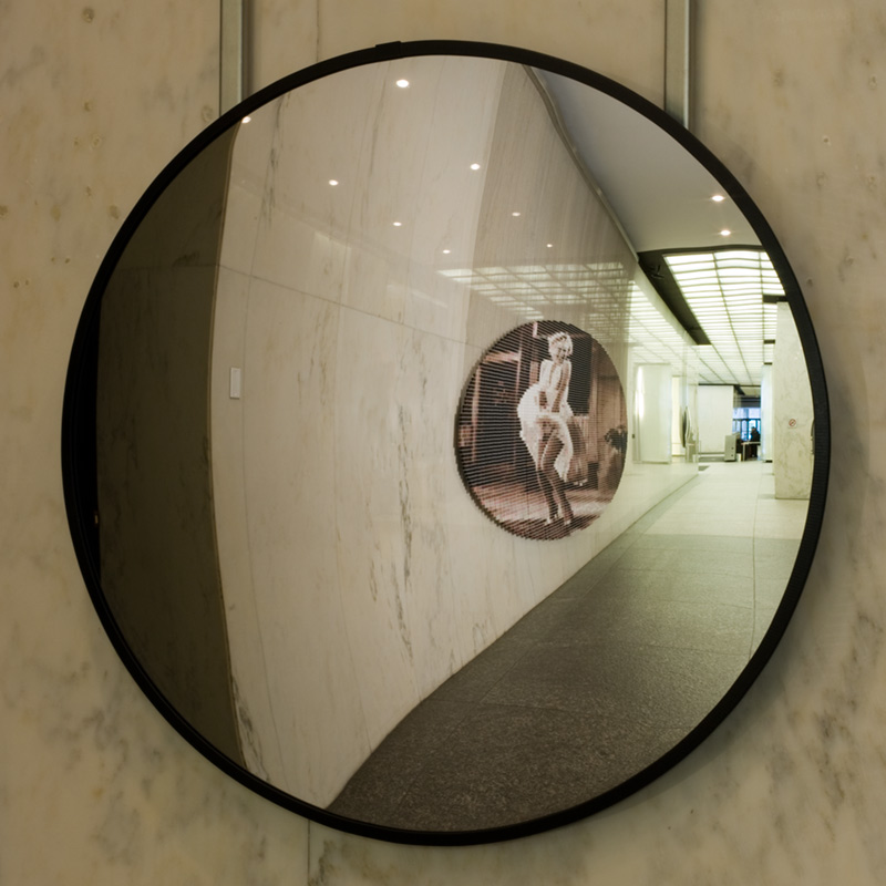 Three Site-Specific Thread Spool Installations by Devorah Sperber, commissioned by NYFA for Vornado Realty Trust, for the Lobby of One Penn Plaza, New York City, 2007